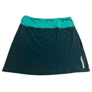 Title Nine Nimblene Skirt Size Large Teal Stretch Pull On Active Sport Quick Dry